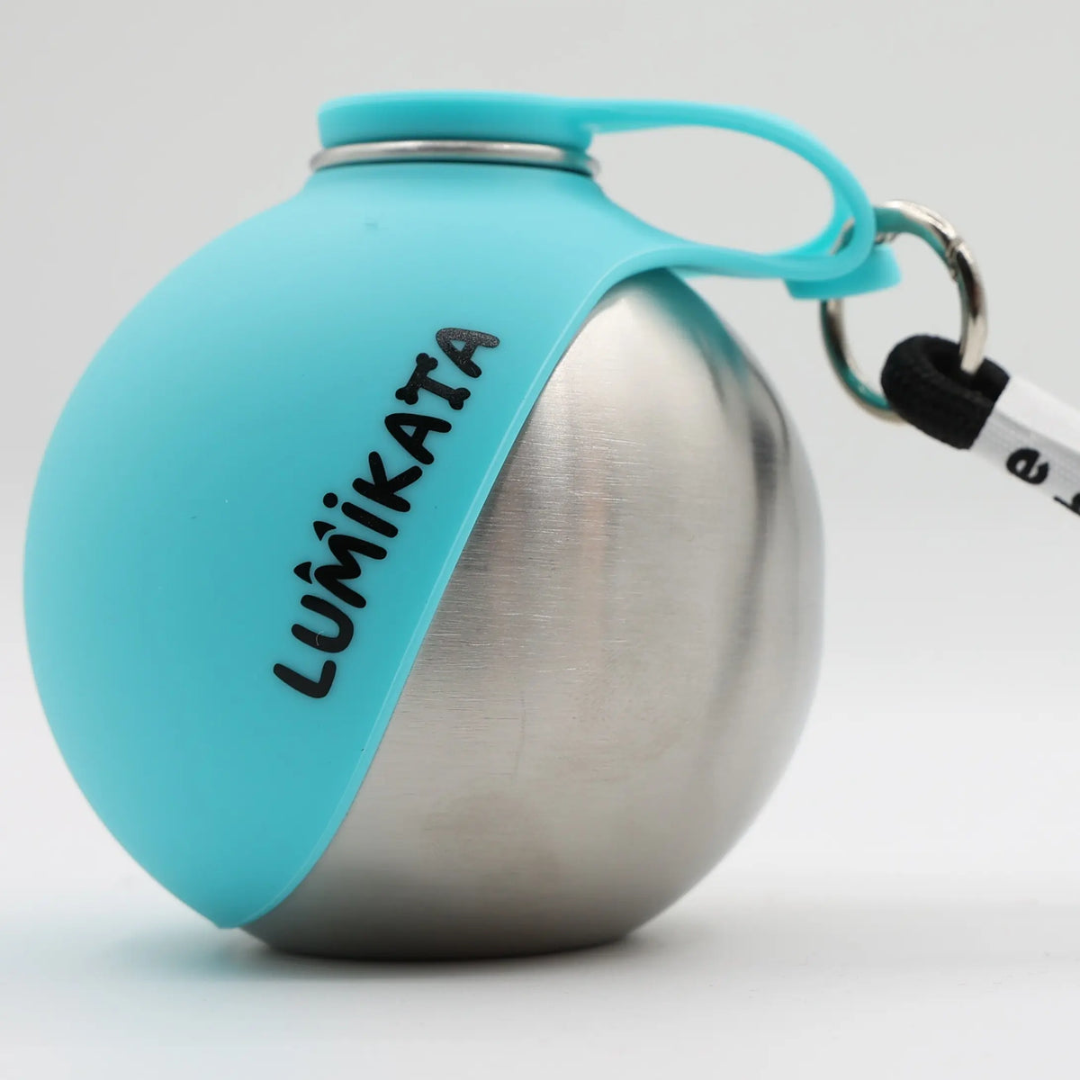 Lumikata 2-in-1 Portable Dog Water Bottle - 10oz Stainless Steel with Silicone Foldable Bowl, Leak-Proof Design for Small Dogs, Ideal for Walking and Feeding Supplies