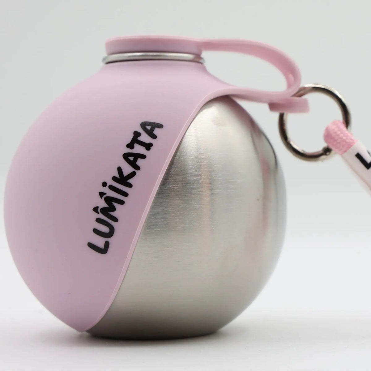 Lumikata 2-in-1 Portable Dog Water Bottle - 10oz Stainless Steel with Silicone Foldable Bowl, Leak-Proof Design for Small Dogs, Ideal for Walking and Feeding Supplies