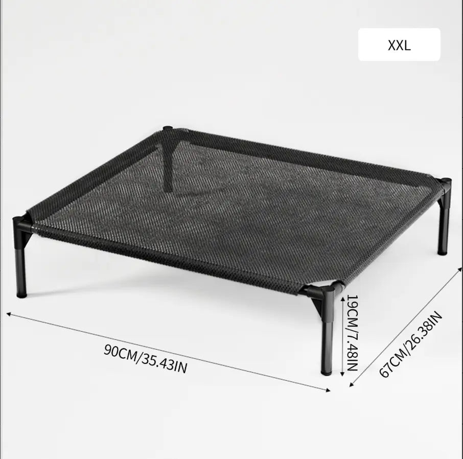 Classical Plain Elevated Cooling Pet Bed - Aluminum Frame, Breathable Mesh Design, Airflow Boost for Dogs & Cats, Comfy Human-Sized for Indoor-Outdoor Use