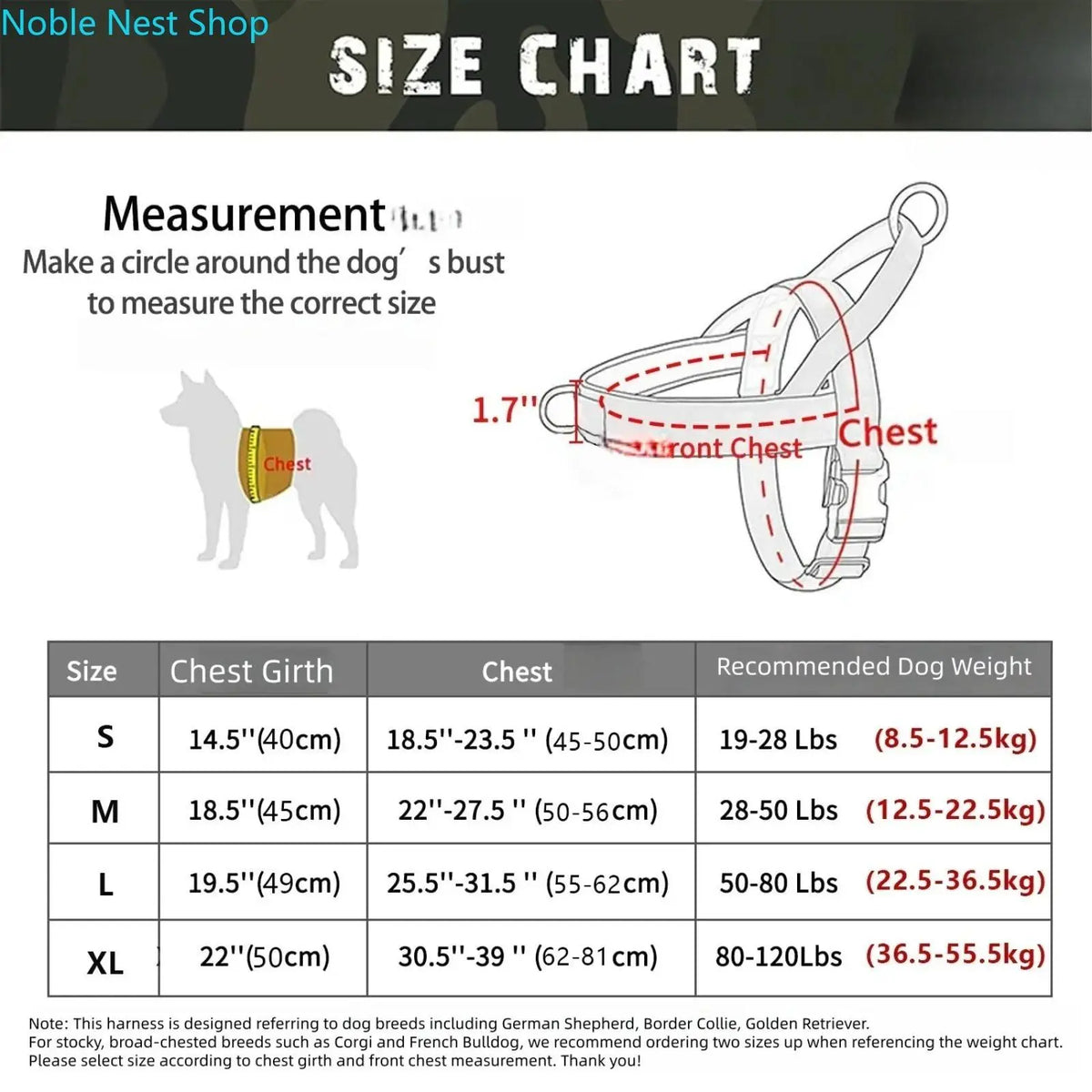 No Pull Dog Harness for All Dogs, Easy Fit Adjustable Chafe Resistant Pet Harness, Safe Secure Comfortable Lightweight Dog Vest Harness for Walking Training Outdoor Dog Supplies