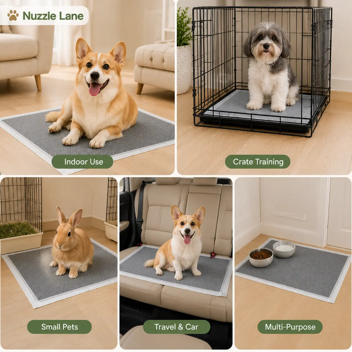 Disposable Puppy Pee Pads with Carbon Layer - Quick-Dry, Leakproof Dog Potty Pads for Puppy Potty Training and Housebreaking