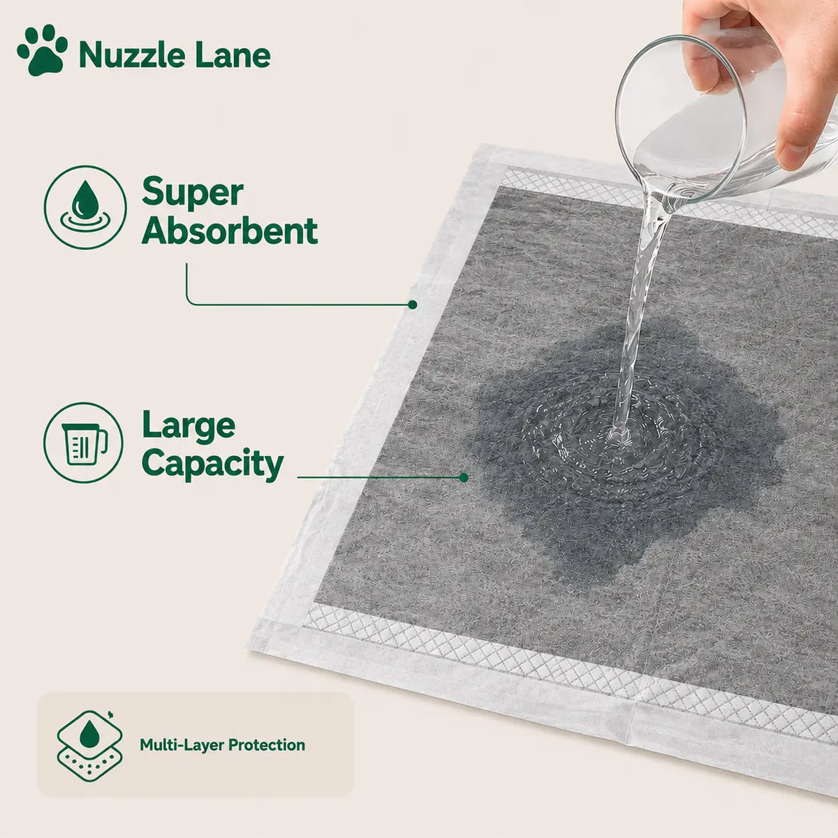Disposable Puppy Pee Pads with Carbon Layer - Quick-Dry, Leakproof Dog Potty Pads for Puppy Potty Training and Housebreaking