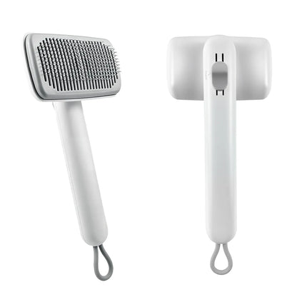 Self-Cleaning Deshedding Slicker Comb for Dogs and Cats - Universal One-Click Release Brush for Effective Shed Control and Easy Maintenance