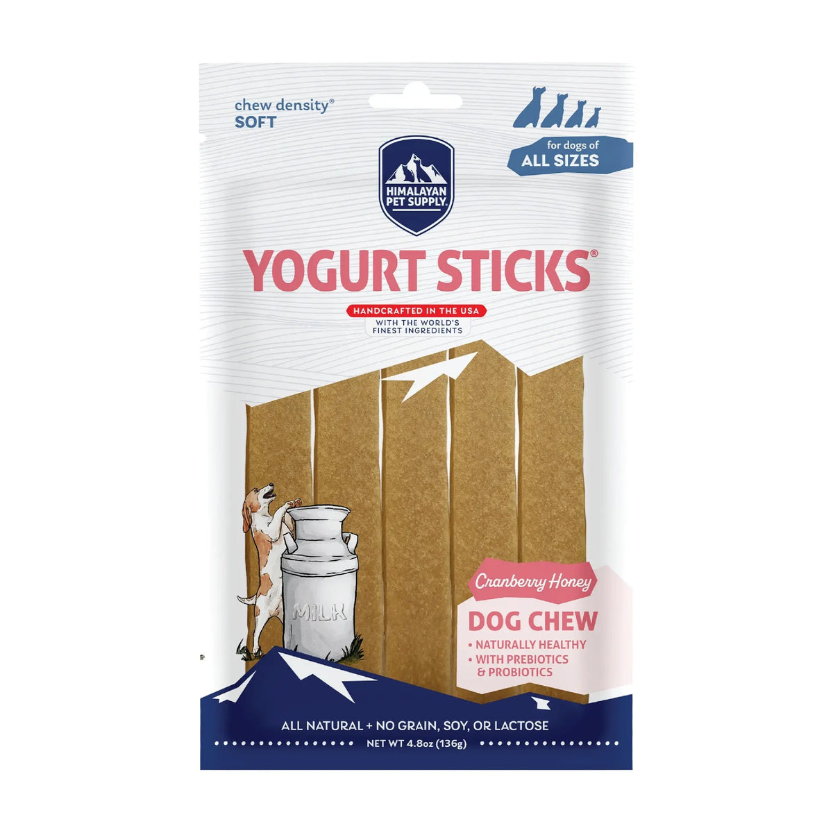 Himalayan Dog Chew Flavored Yogurt Sticks for Dogs | Protein-Rich Treats with Prebiotics & Probiotics | Lactose-Free, Grain-Free, Gluten-Free | Healthy Yogurt Chews for All Breeds