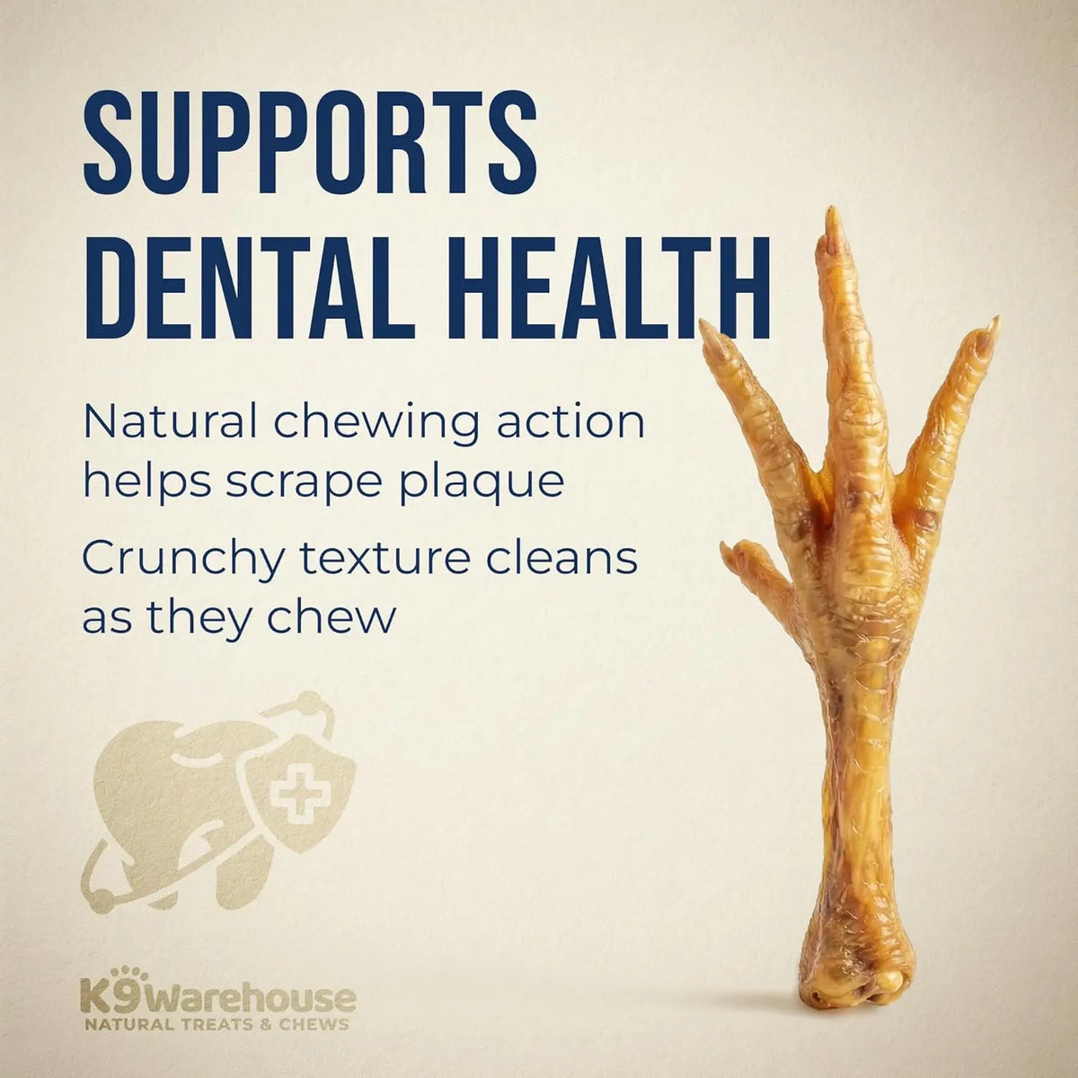 K9Warehouse Chicken Feet for Dogs - 30 Count Package