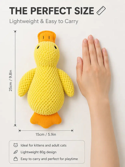 UQIOZ Catnip Plush Interactive Wand Toy - Durable Chew-Resistant Design with Crinkle Sound for Engaging Self-Play and Teasing Fun