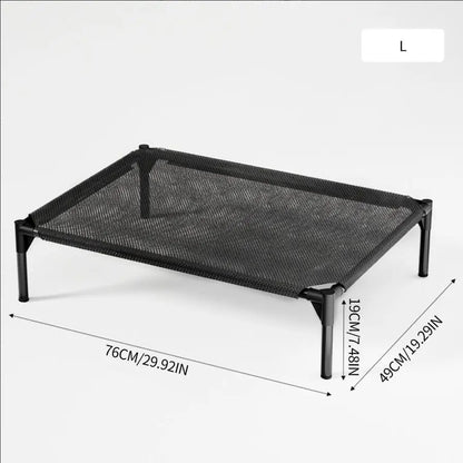 Classical Plain Elevated Cooling Pet Bed - Aluminum Frame, Breathable Mesh Design, Airflow Boost for Dogs & Cats, Comfy Human-Sized for Indoor-Outdoor Use