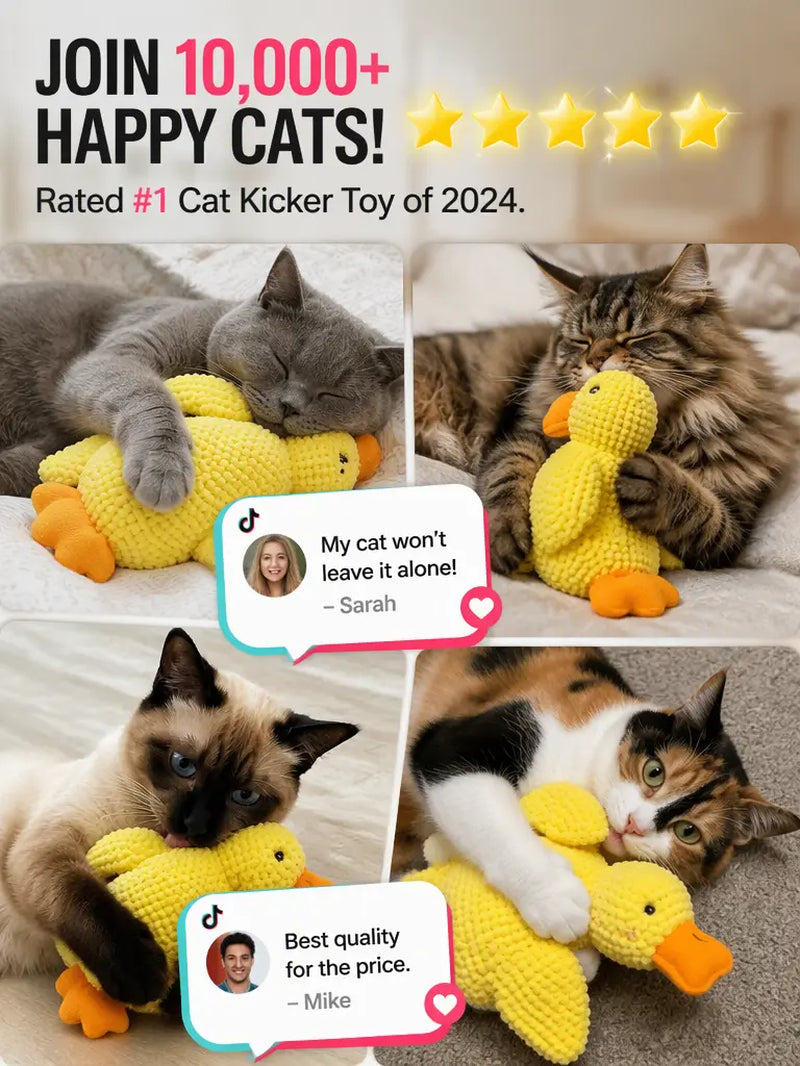 UQIOZ Catnip Plush Interactive Wand Toy - Durable Chew-Resistant Design with Crinkle Sound for Engaging Self-Play and Teasing Fun