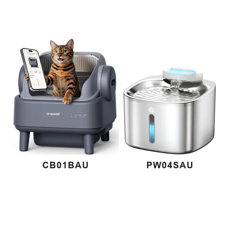 Sohochic Oneisall Smart Self-Cleaning Litter Box , Open-Top Easy Rinse Structure, APP Remote Control, 11L Big Waste Drawer for Adult Large Cats