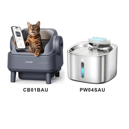 Sohochic Oneisall Smart Self-Cleaning Litter Box , Open-Top Easy Rinse Structure, APP Remote Control, 11L Big Waste Drawer for Adult Large Cats