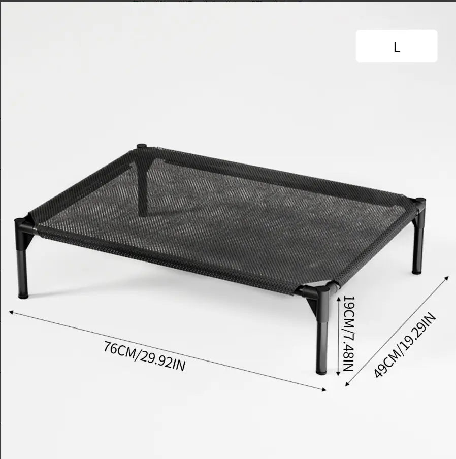 Classical Plain Elevated Cooling Pet Bed - Aluminum Frame, Breathable Mesh Design, Airflow Boost for Dogs & Cats, Comfy Human-Sized for Indoor-Outdoor Use