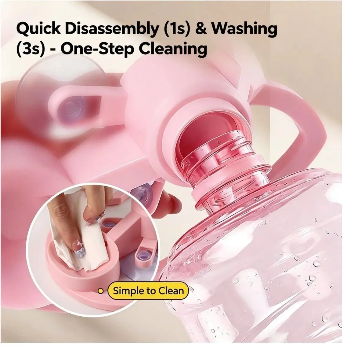 Gravity Auto-Refill Pet Water Dispenser with Water Bottle - Food-Grade ABS, No-Electric, Spill-Proof, Stable Bowl for Cats, Small Dogs, Keeps Clean Floors (Pink, Blue Options)