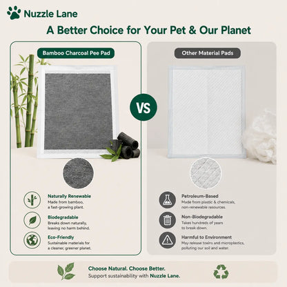 Disposable Puppy Pee Pads with Carbon Layer - Quick-Dry, Leakproof Dog Potty Pads for Puppy Potty Training and Housebreaking
